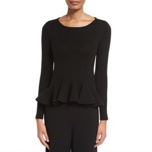 CO Ruffle Peplum Wool Sweater